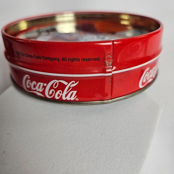 Vintage 1999 Coca-Cola Collectible Tin Coaster Set Pilot, Astronaut, Mom, Child - Picture 10 of 16